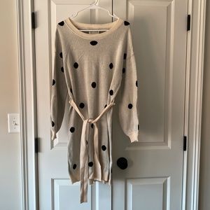 NWT Saturday Sunday Polka Dot Sweater Dress, Size S